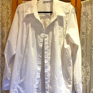 COPY - Solid Cotton Ruched Yoke Oversized Shirt